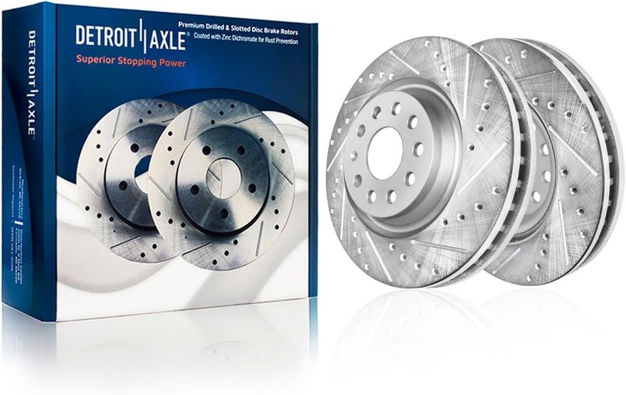 Front Drilled Disc Brake Rotor - S-800185 x2