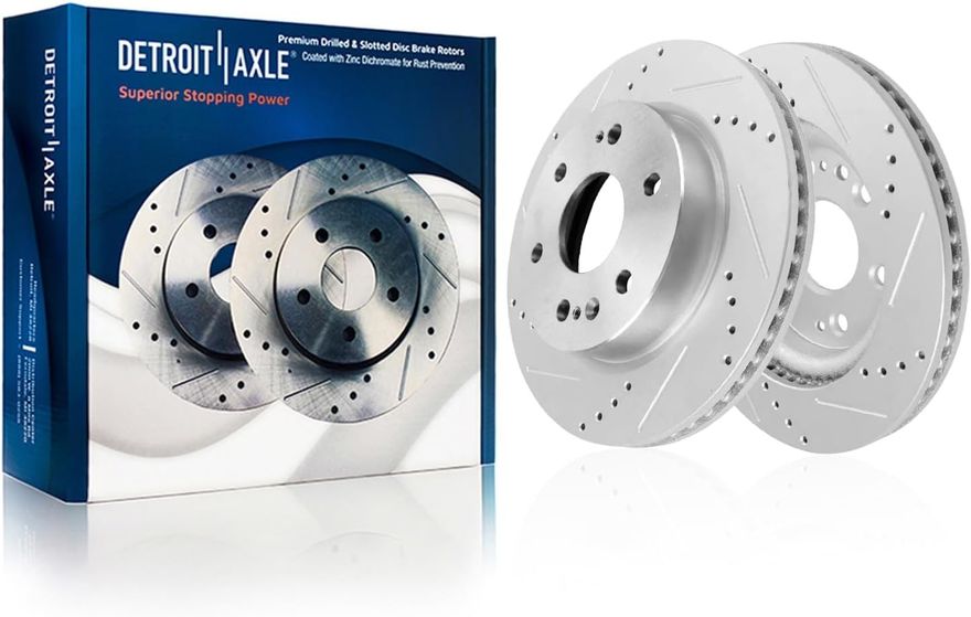 Front Drilled Disc Brake Rotor - S-800190 x2