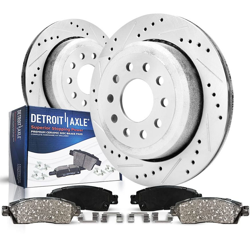 Main Image - Front Drilled Rotors Brake Pads