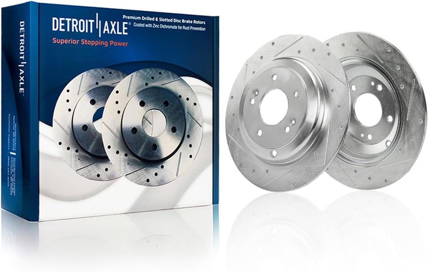 Rear Drilled Disc Brake Rotor - S-800314 x2