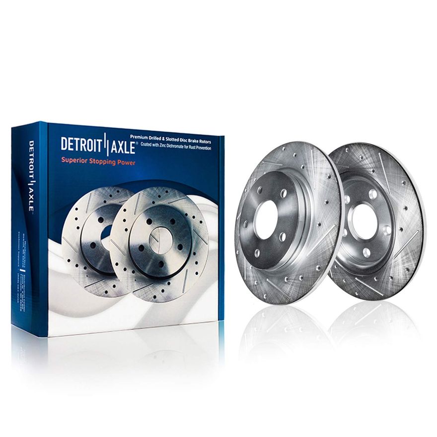 Rear Drilled Disc Brake Rotor - S-800354 x2