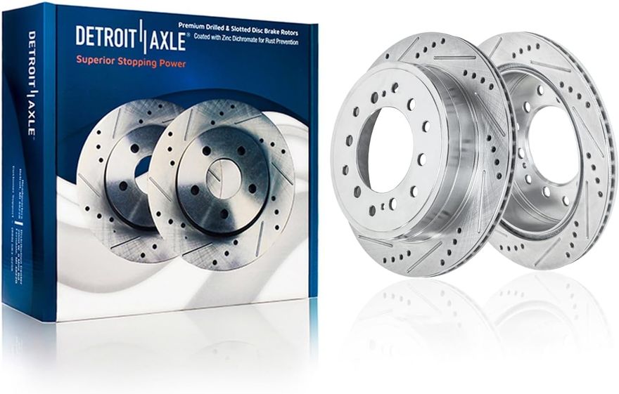 Rear Drilled Slotted Brake Rotor - S-31294 x2