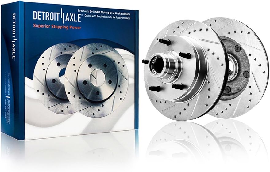 Front Drilled Brake Rotor - S-54013 x2