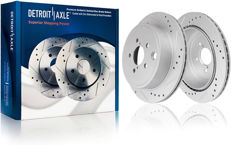 Rear Drilled Brake Rotor - S-31555 x2