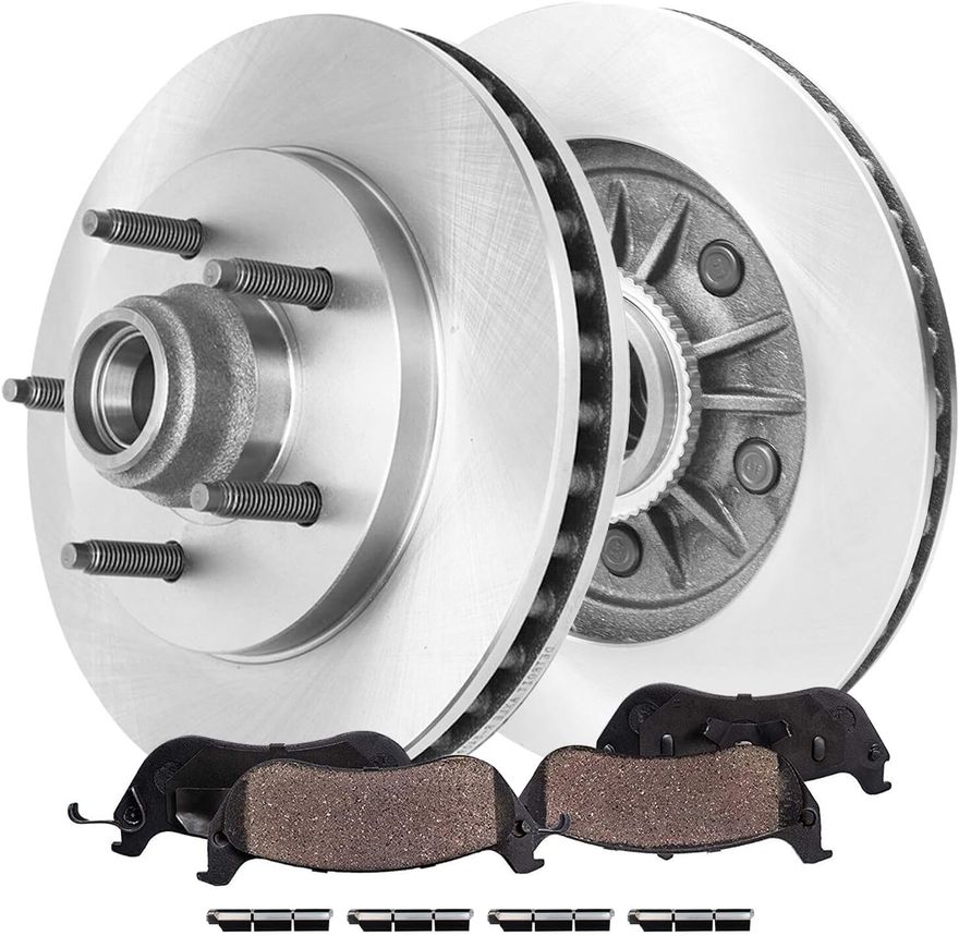 Main Image - Rear Drilled Rotors Brake Pads