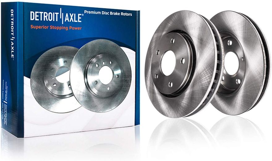 Front Drilled Brake Rotors - S-31389 x2