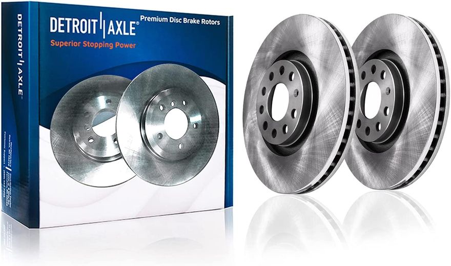 Front Disc Brake Rotors - R-34491 x2