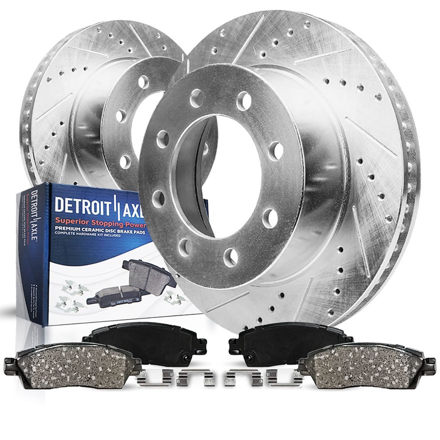 Main Image - Front Drilled Rotors Brake Pads