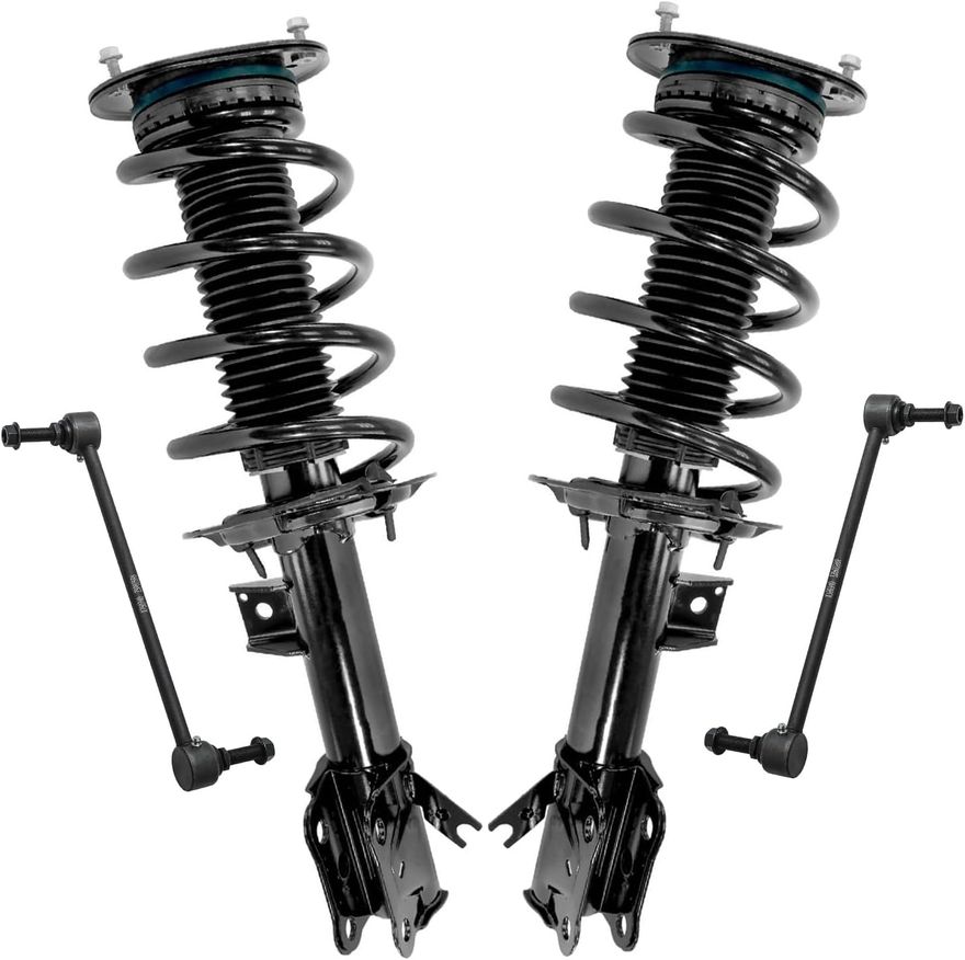 2019 Lincoln Nautilus 4pc Front Struts Sway Bar Links Suspension Kit