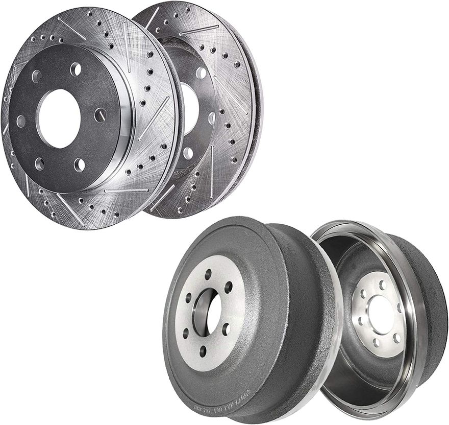 Main Image - Front Drilled Rotors Brake Drums