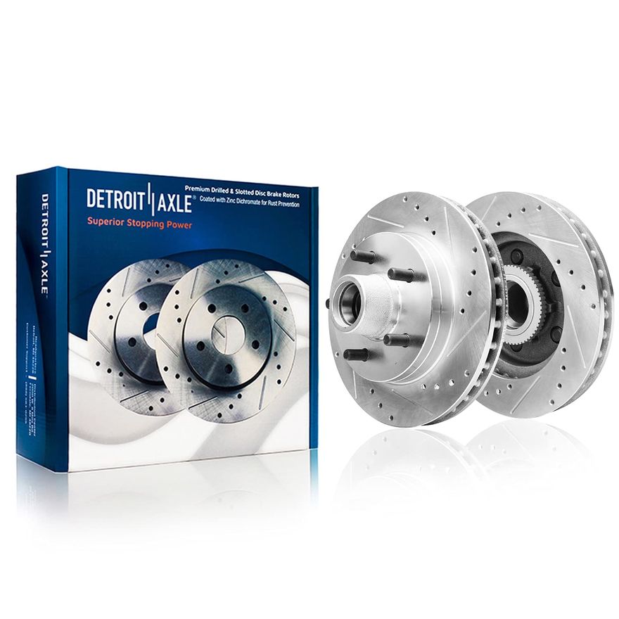 Front Drilled Brake Rotors - S-5595 x2