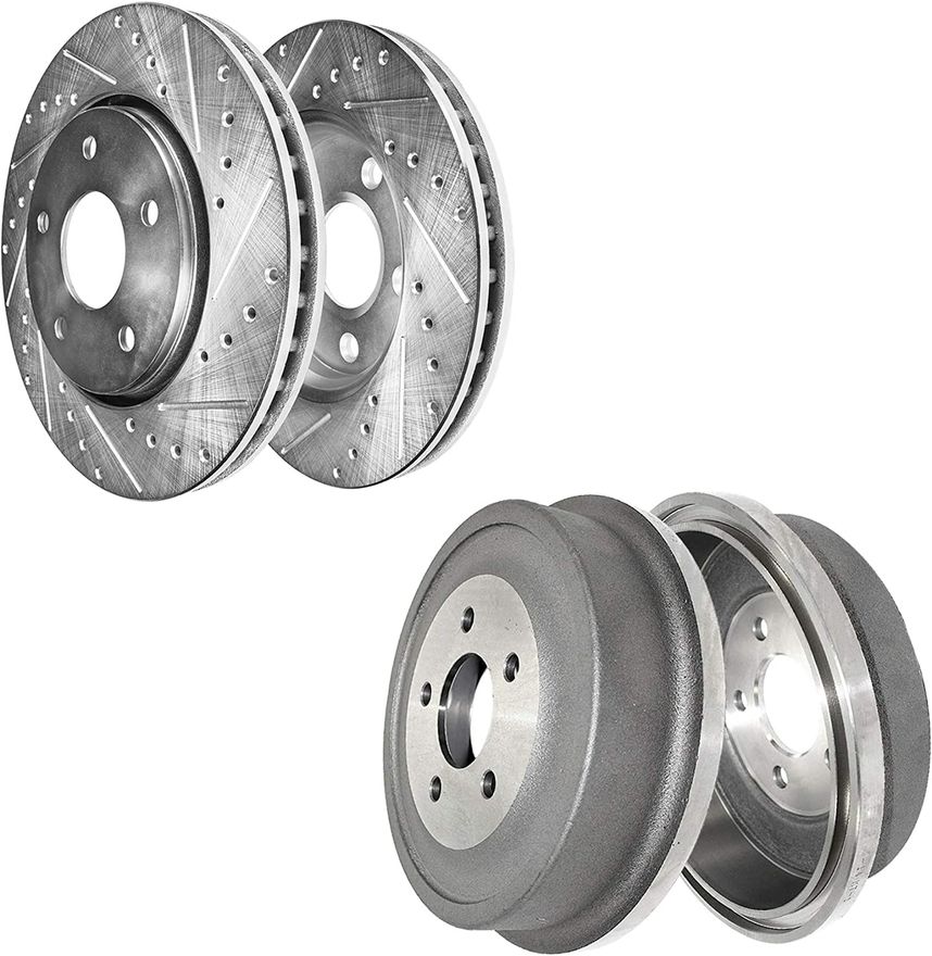 Main Image - Front Drilled Rotors Brake Drums