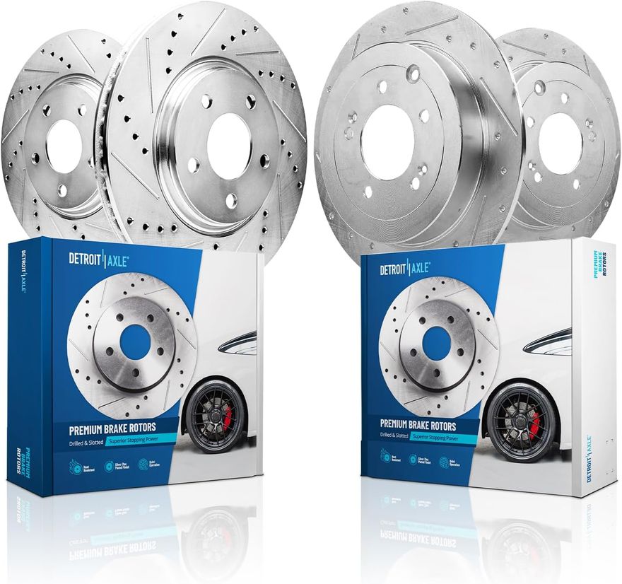 Main Image - Front & Rear Drilled Rotors Kit