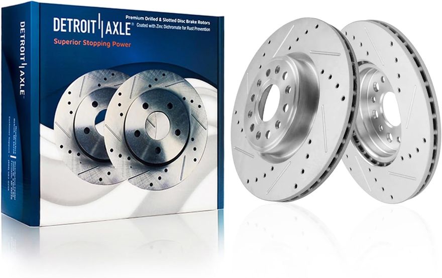 Front Drilled Disc Brake Rotor - S-800187 x2