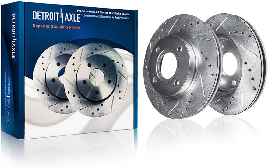 Front Drilled Disc Brake Rotor - S-800205 x2