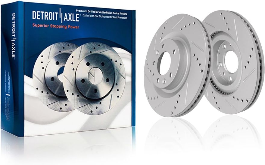 Front Drilled Disc Brake Rotor - S-800100 x2