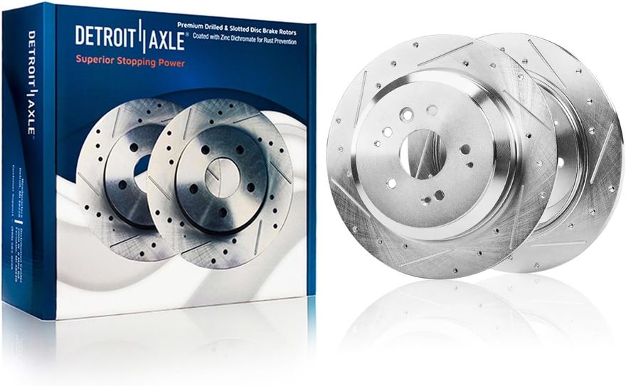 Rear Drilled Disc Brake Rotor - S-800054 x2