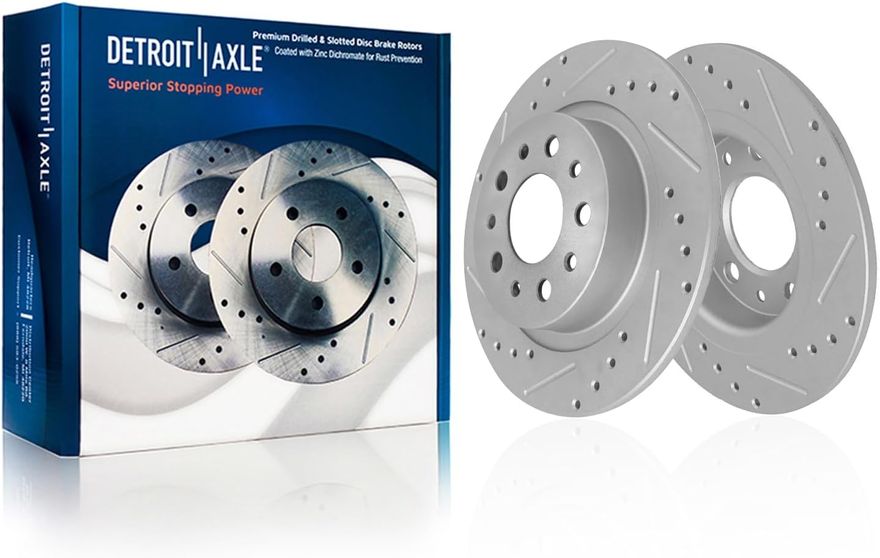 Rear Drilled Disc Brake Rotor - S-800066 x2