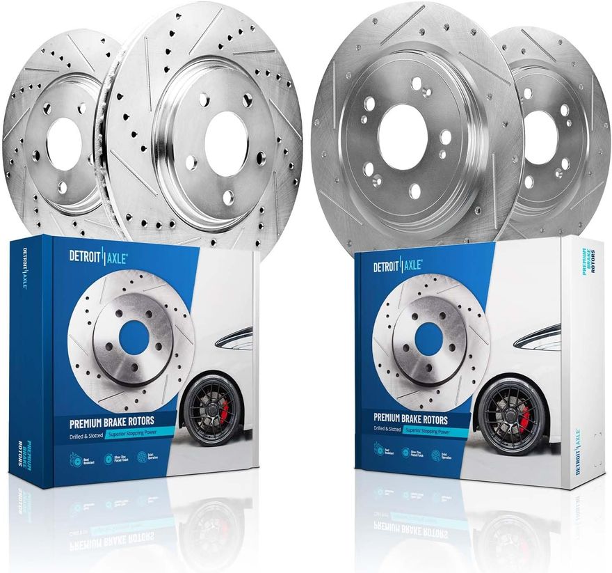 Main Image - Front & Rear Drilled Rotors Kit