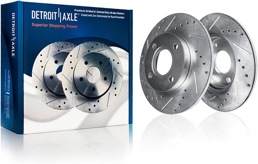 Rear Drilled Brake Rotor - S-800258 x2
