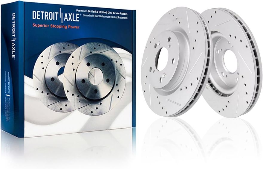 Front Drilled Brake Rotor - S-800003 x2