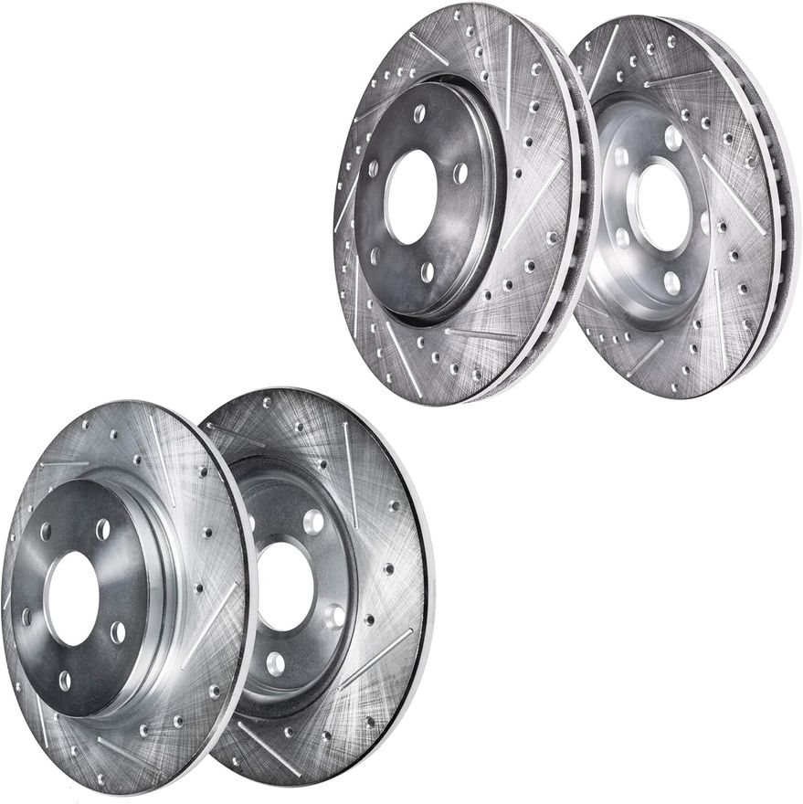 Main Image - Front Rear Drilled Brake Rotors