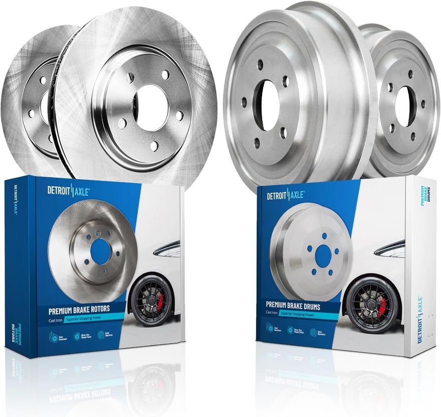 Main Image - Front Disc Rotors Rear Drums Kit