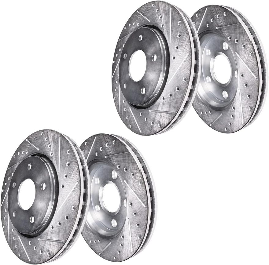 Main Image - Front Rear Drilled Brake Rotors