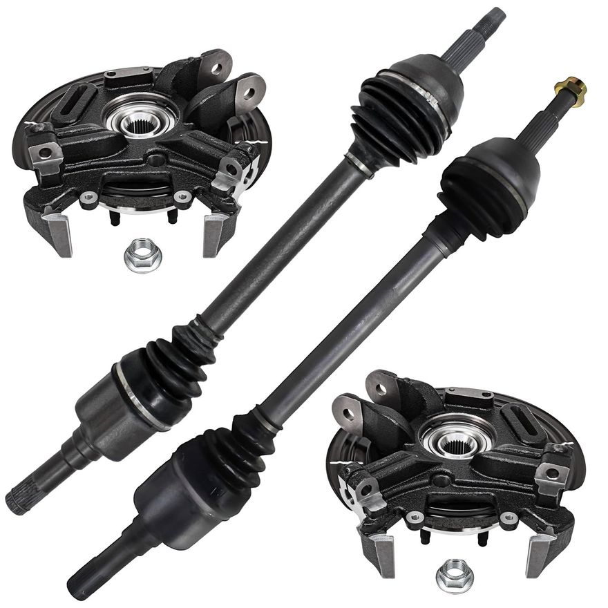 Main Image - Rear CV Axles Knuckles & Hubs