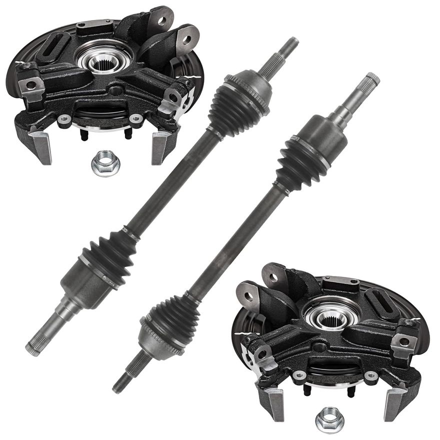 Main Image - Rear CV Axles Knuckles & Hubs