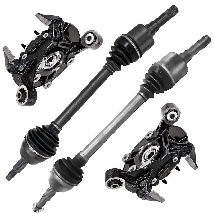 Main Image - Rear CV Axles Knuckles Hubs