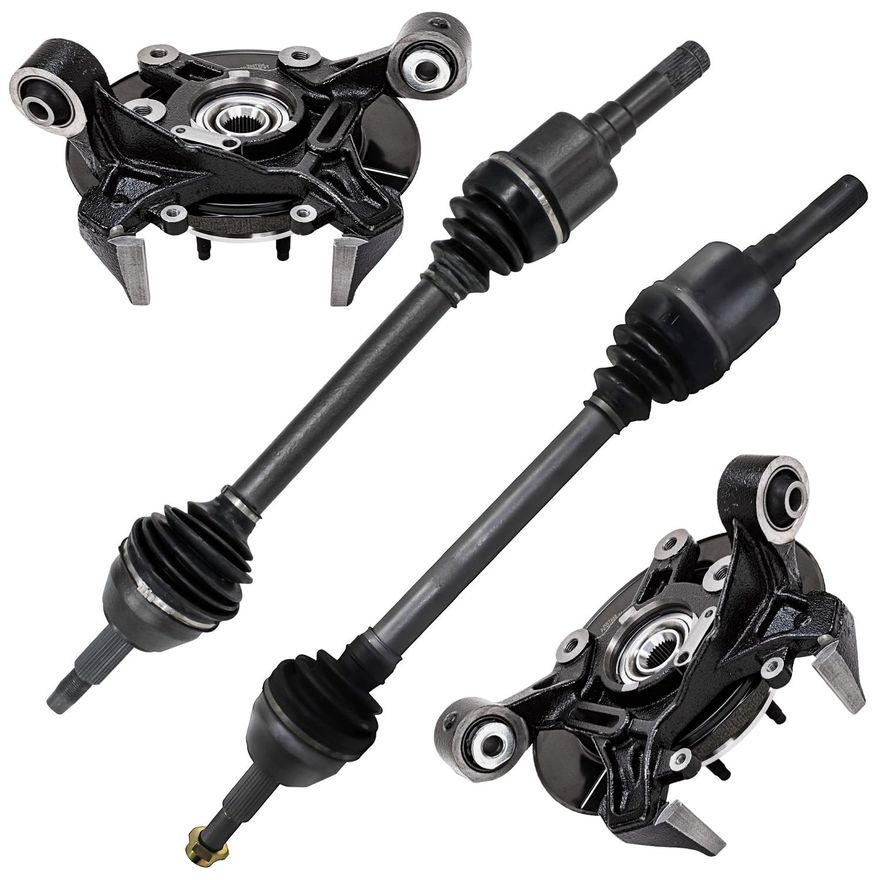 Main Image - Rear CV Axles Knuckles Hubs