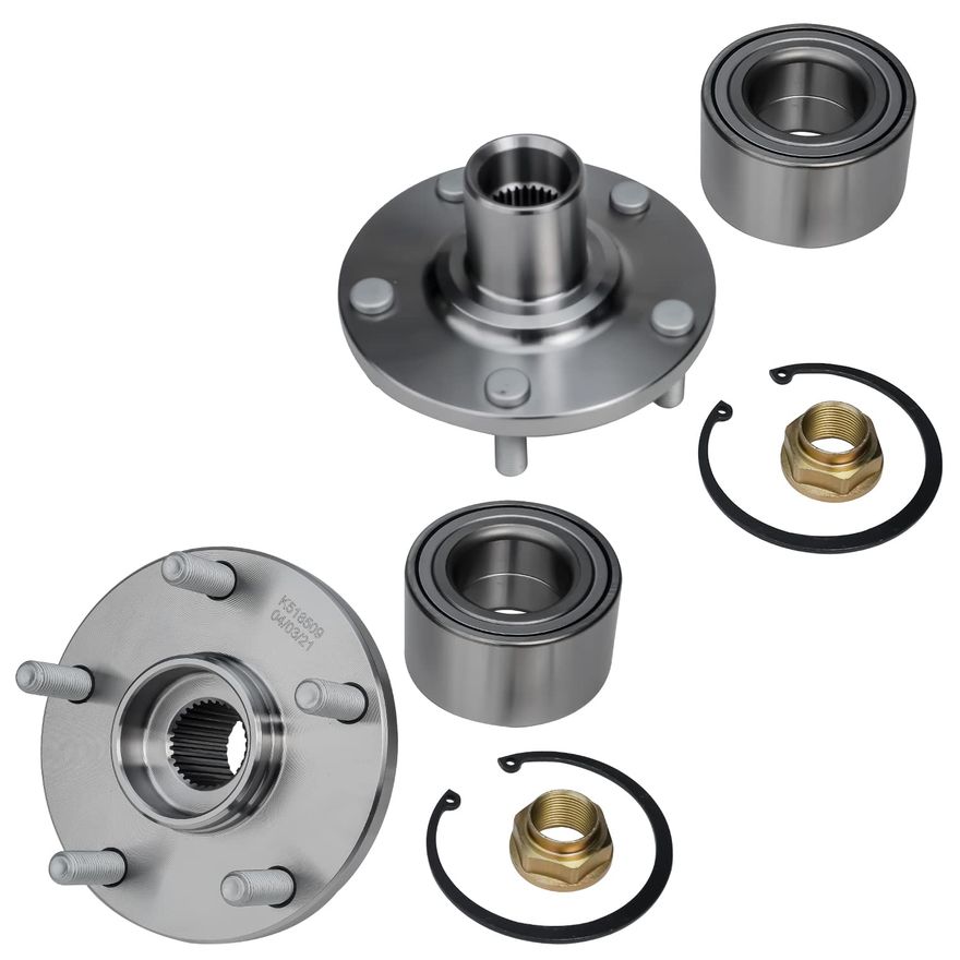 Front Wheel Hub and Bearings - 518509 x2