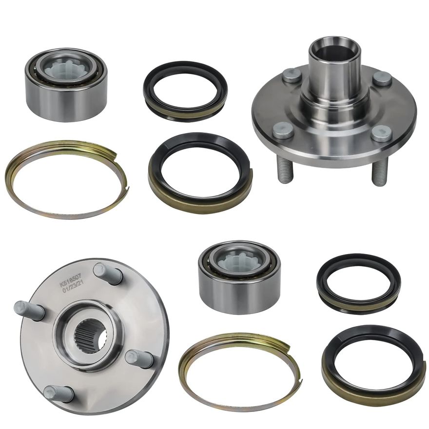 Front Wheel Hub and Bearings - 518507 x2