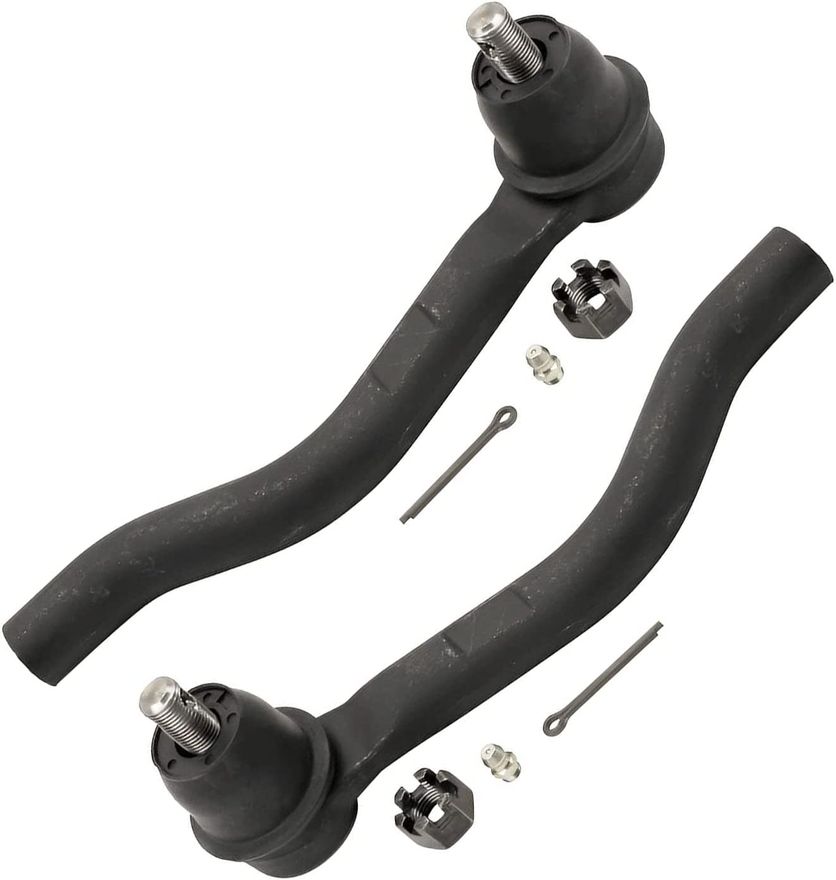 6pc Front Lower Control Arms Inner Outer Tie Rods Suspension Kit