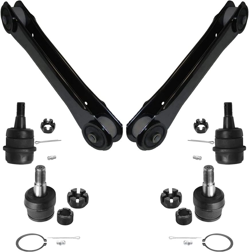 6pc Front Lower Control Arms Ball Joints Suspension Kit