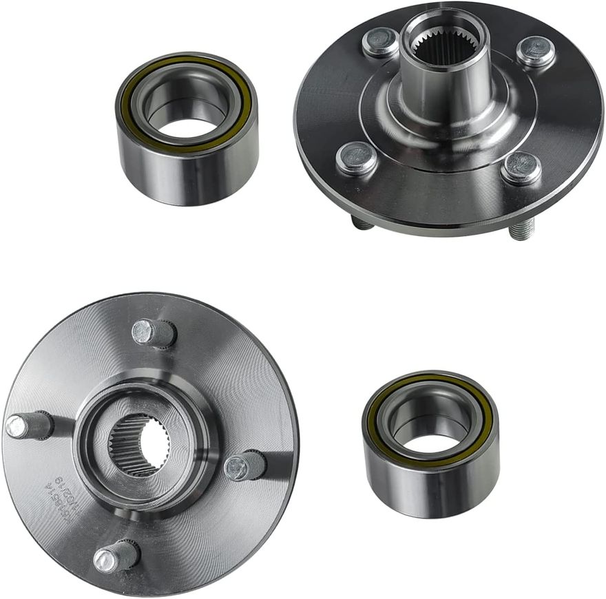 Front Wheel Hub and Bearings - 518514 x2