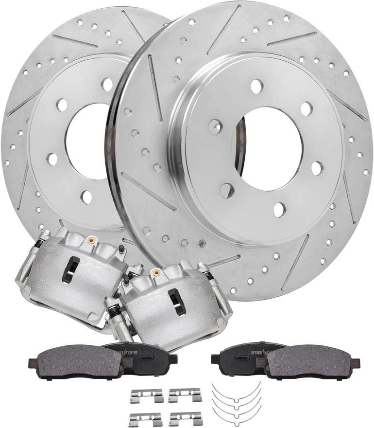 Main Image - Front Drilled Rotors Pad Caliper