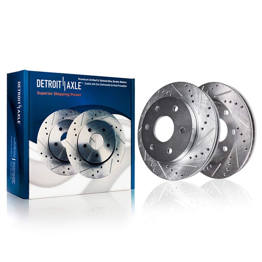 Rear Drilled Disc Brake Rotor - S-55066 x2