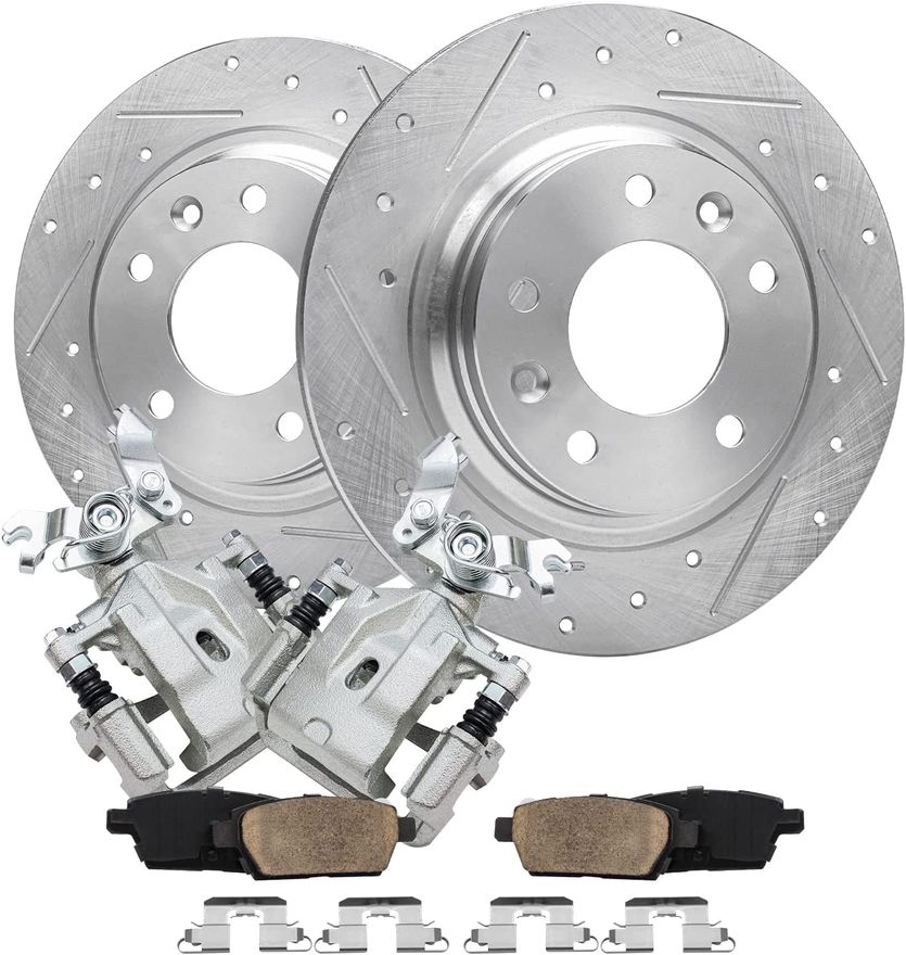 Main Image - Rear Drilled Rotors Pads Caliper