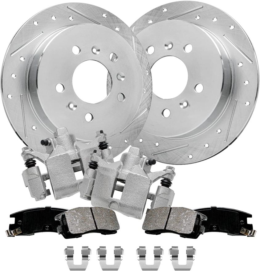 Main Image - Rear Drilled Rotors Caliper Pad