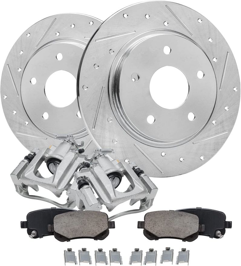 Main Image - Rear Drilled Rotors Pad Caliper