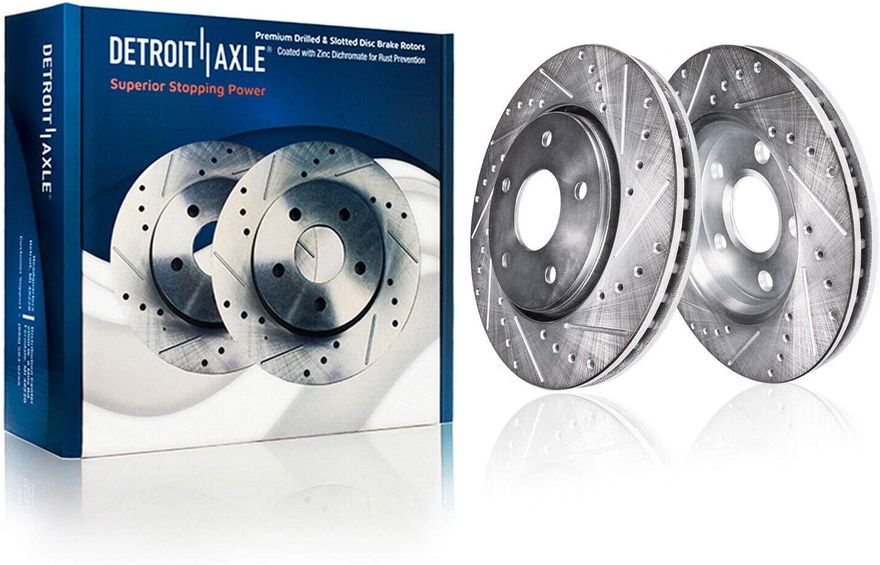 Rear Drilled Disc Brake Rotor - S-31349 x2