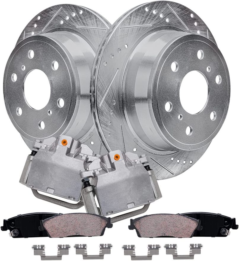 Main Image - Rear Drilled Rotors Pads Caliper