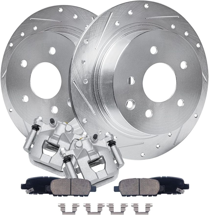 Main Image - Rear Drilled Rotors Pad Caliper