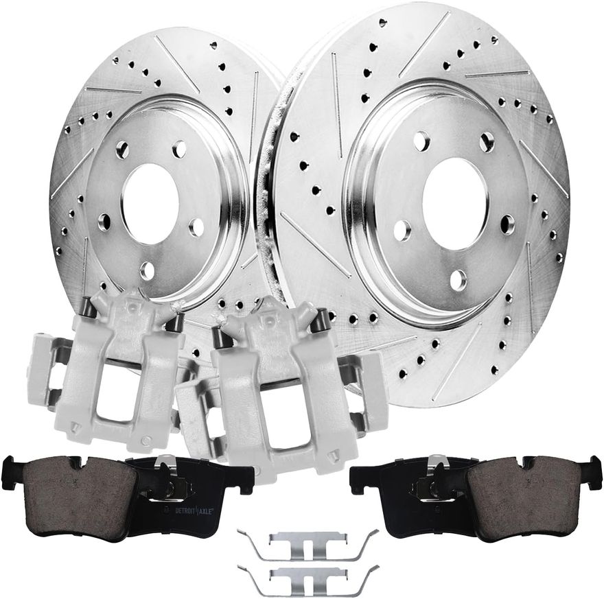 Main Image - Front Drilled Rotors Brake Pads