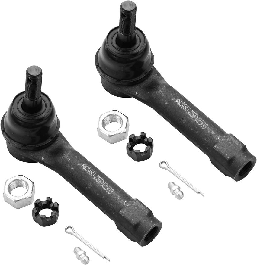 6pc Front CV Axles Wheel Hub and Bearings Outer Tie Rods Suspension Kit