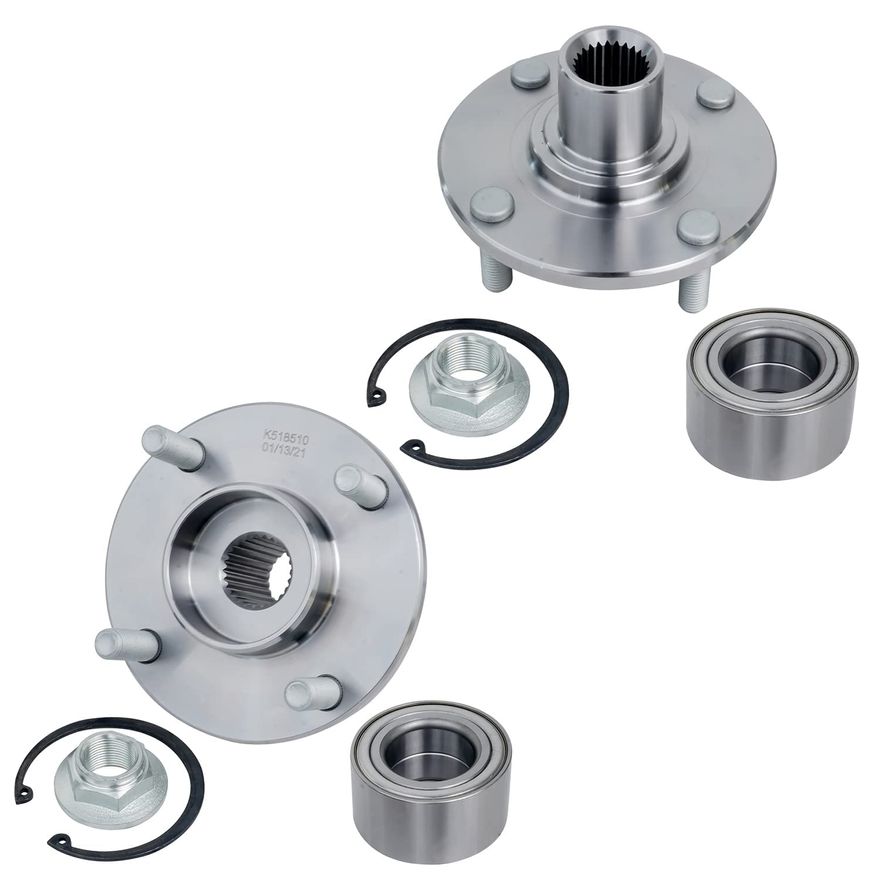 Front Wheel Hub and Bearings - 518510 x2