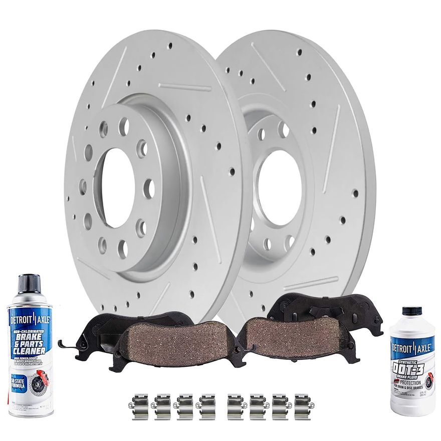 Main Image - Rear Drilled Rotors Brake Pads