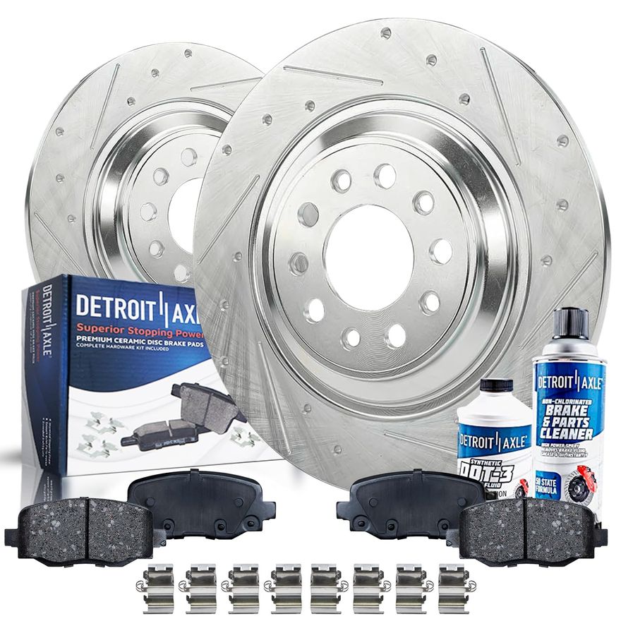 Main Image - Rear Drilled Rotors Brake Pads